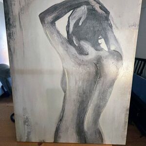 Art Black and White 40x30 female body art.